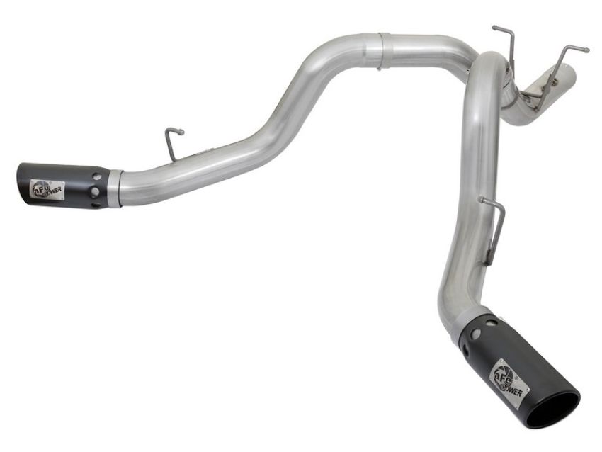 aFe Power 49-04086-B ATLAS 4 IN Aluminized Steel DPF-Back Exhaust System w/ Black Tip