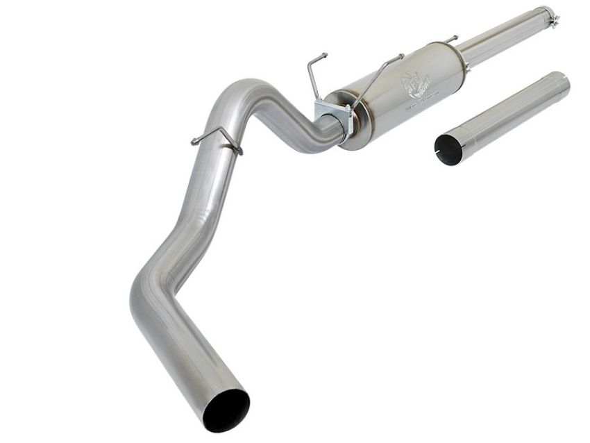 aFe Power 49-12005 Large Bore-HD 4 IN 409 Stainless Steel Cat-Back Exhaust System w/o Tip