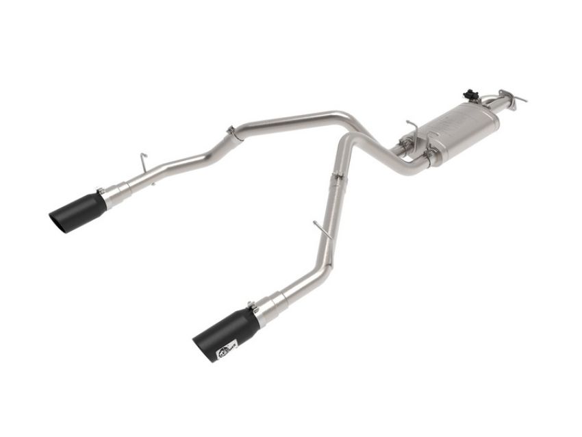 aFe Power 49-32081-B Gemini XV 3 IN 304 Stainless Steel Cat-Back Exhaust System w/ Cut-Out Black