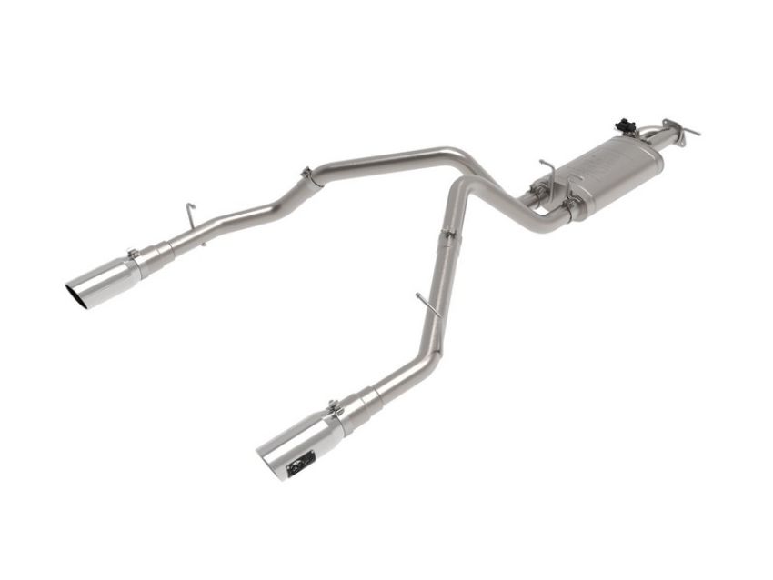 aFe Power 49-32081-P Gemini XV 3 IN 304 Stainless Steel Cat-Back Exhaust System w/ Cut-Out Polished