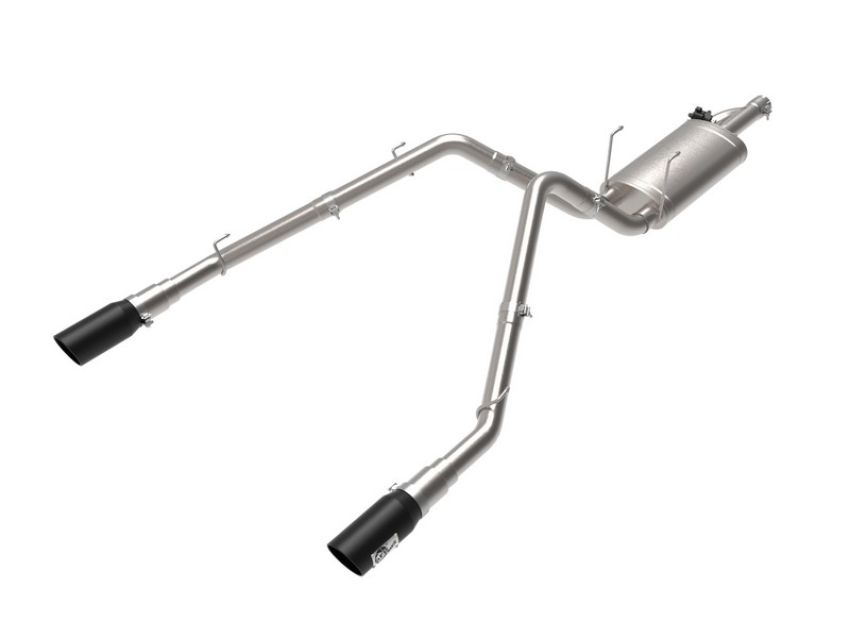 aFe Power 49-32083-B Gemini XV 3 IN 304 Stainless Steel Cat-Back Exhaust System w/ Cut-Out Black