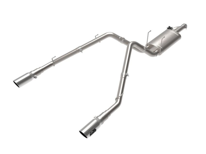 aFe Power 49-32083-P Gemini XV 3 IN 304 Stainless Steel Cat-Back Exhaust System w/ Cut-Out Polished
