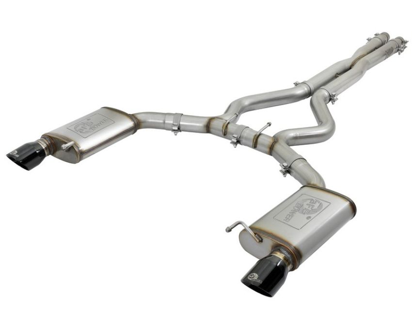 aFe Power 49-33072-1B MACH Force-Xp 3 IN 304 Stainless Steel Cat-Back Exhaust System w/Black Tip