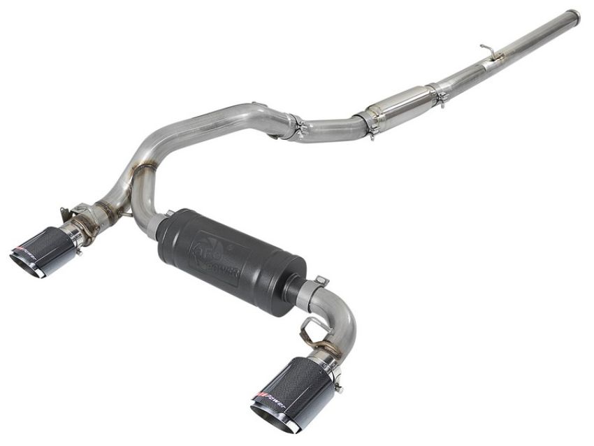 aFe Power 49-33103-C Takeda 3 IN 304 Stainless Steel Cat-Back Exhaust System w/ Carbon Fiber Tip