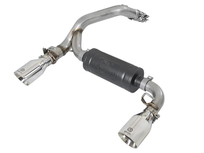 aFe Power 49-33104-P Takeda 3 IN 304 Stainless Steel Axle-Back Exhaust System w/ Polished Tip