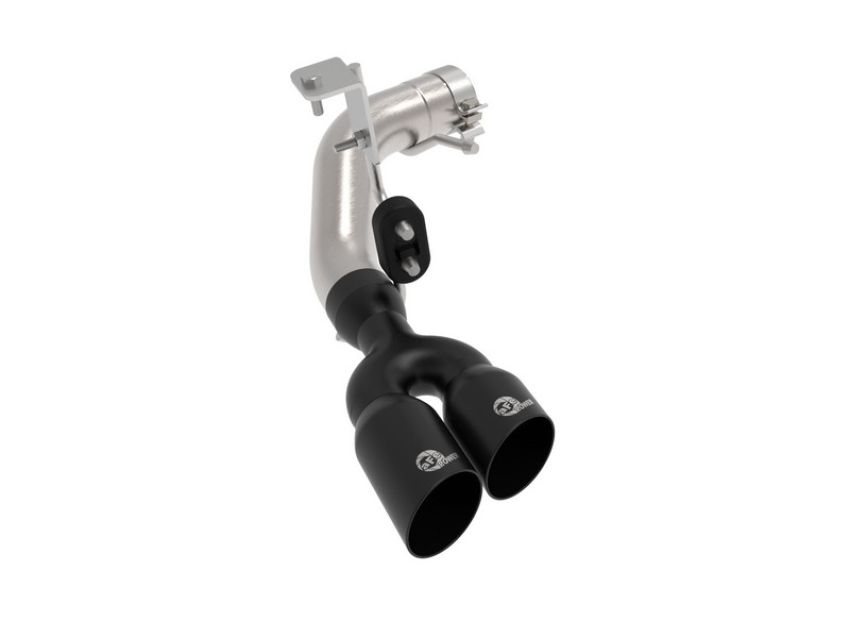 aFe Power 49-33110-B Rebel Series 3 IN 304 Stainless Steel Muffler Delete Exhaust System w/ Black Tip