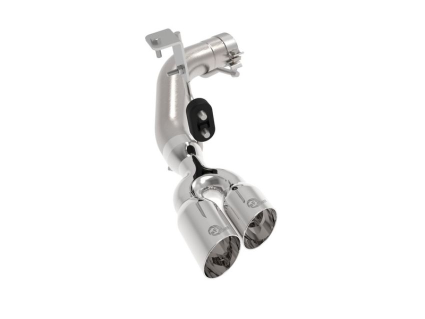 aFe Power 49-33110-P Rebel Series 3 IN 304 Stainless Muffler Delete Exhaust System w/ Polished Tip
