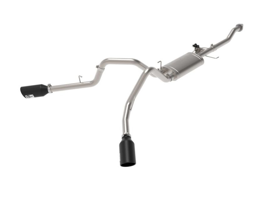 aFe Power 49-33123-B Gemini XV 3 IN 304 Stainless Steel Cat-Back Exhaust System w/ Cut-Out Black