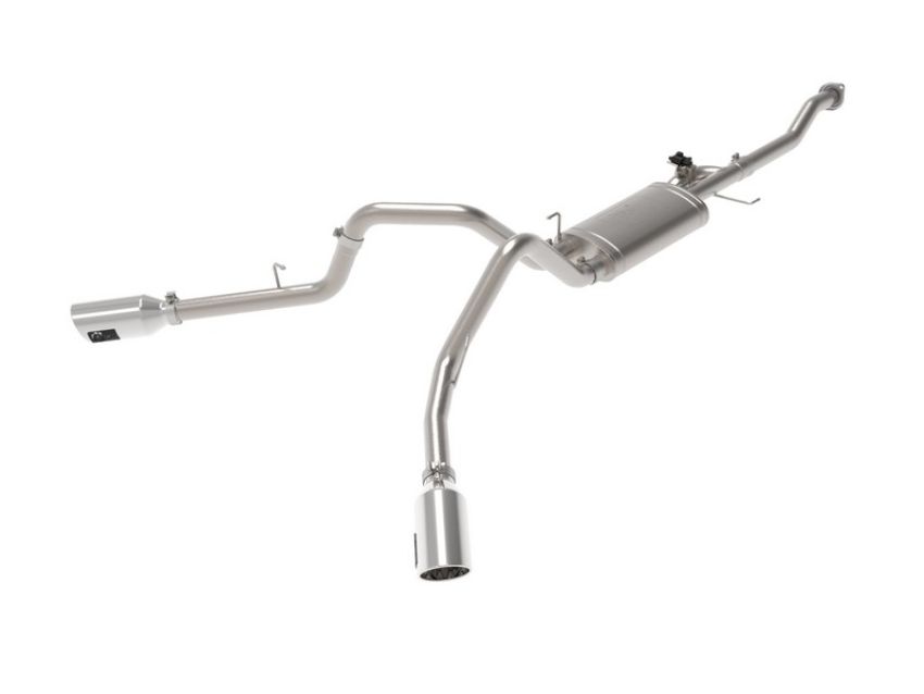 aFe Power 49-33123-P Gemini XV 3 IN 304 Stainless Steel Cat-Back Exhaust System w/ Cut-Out Polished