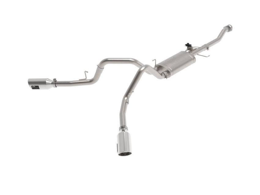 aFe Power 49-33129-P Gemini XV 3 IN 304 Stainless Steel Cat-Back Exhaust System w/ Cut-Out Polished