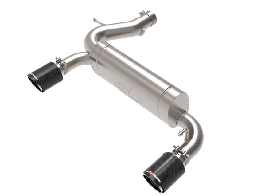 aFe Power 49-33137-C Vulcan Series 3 IN to 2-1/2 IN Stainless Steel Axle-Back Exhaust System Carbon