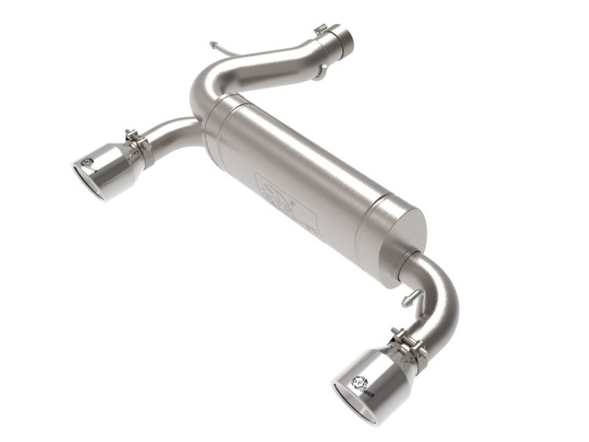 aFe Power 49-33137-P Vulcan Series 3 IN to 2-1/2 IN Stainless Steel Axle-Back Exhaust System Polished