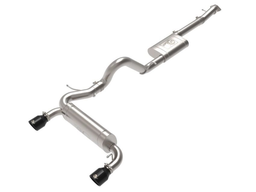 aFe Power 49-33138-B Vulcan Series 3 IN to 2-1/2 IN Stainless Steel Cat-Back Exhaust System Black