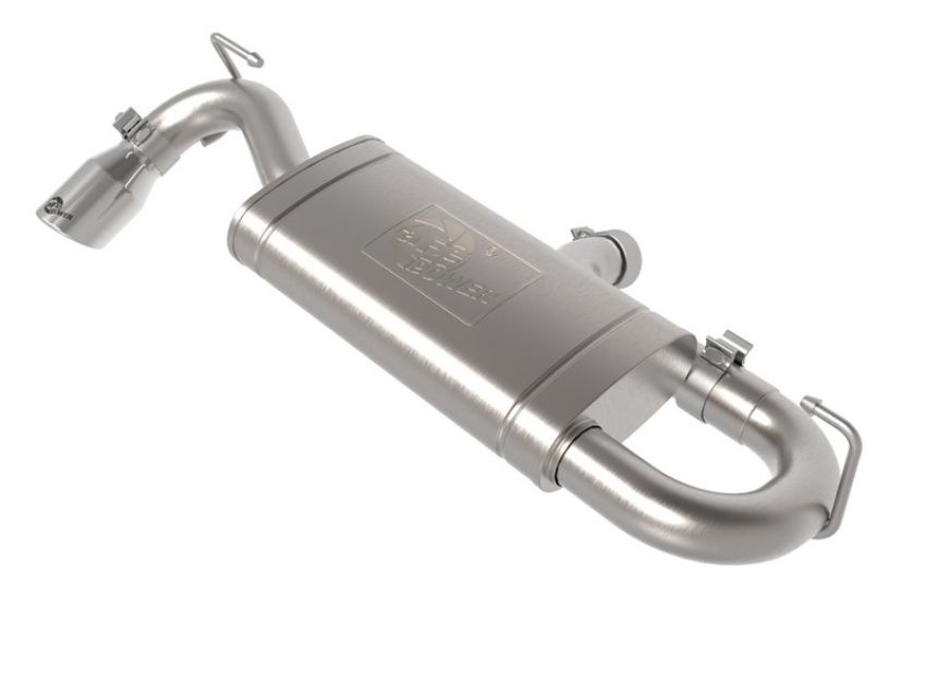 aFe Power 49-33141-P Vulcan Series 2-1/2 IN 304 Stainless Steel Axle-Back Exhaust System Polished