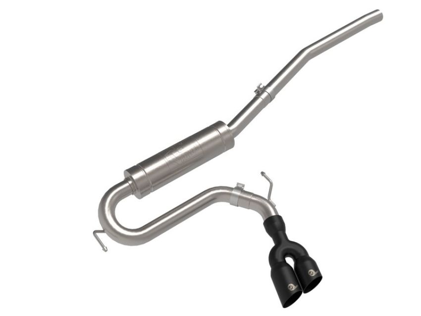 aFe Power 49-33144-B Rebel Series 2-1/2 IN 304 Stainless Steel Cat-Back Exhaust System w/ Black Tip