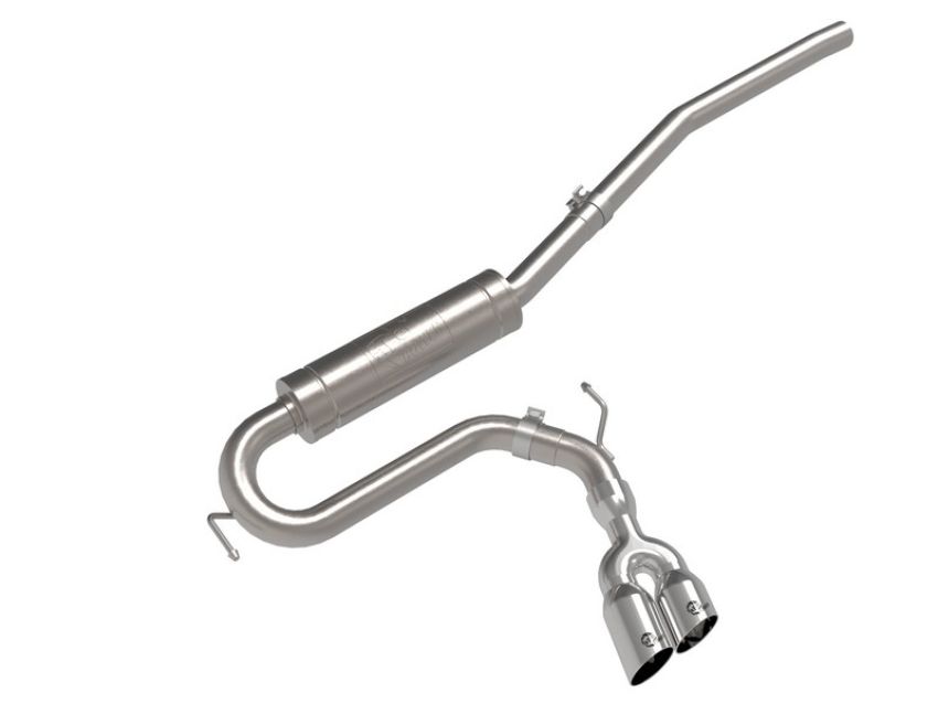 aFe Power 49-33144-P Rebel Series 2-1/2 IN 304 Stainless Steel Cat-Back Exhaust w/ Polished Tip