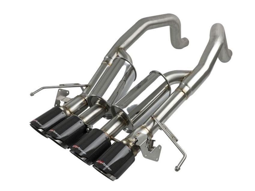 aFe Power 49-34082-1C MACH Force-Xp 304 Stainless Steel Axle-Back Exhaust System w/ Carbon Fiber Tips