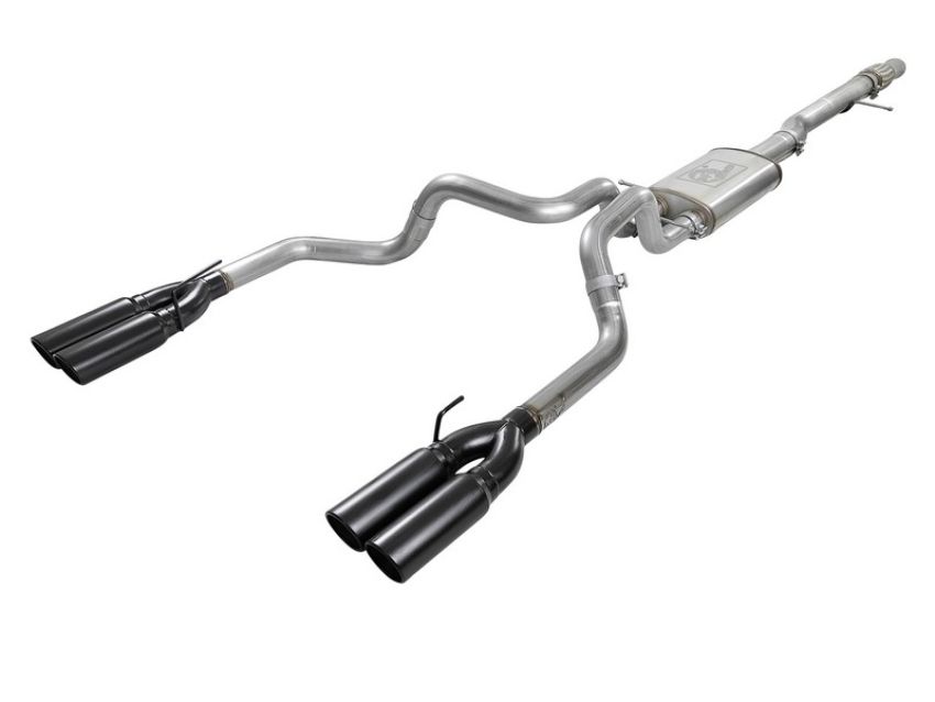 aFe Power 49-34102-B Vulcan Series 4 IN to 3 IN 304 Stainless Cat-Back Exhaust System w/ Black Tip