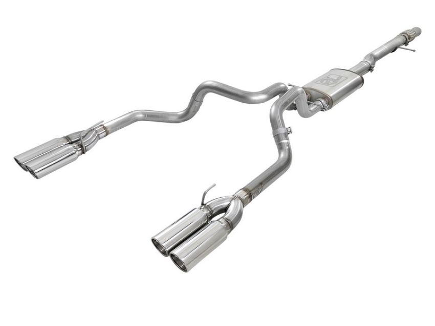 aFe Power 49-34102-P Vulcan Series 4 IN to 3 IN 304 Stainless Cat-Back Exhaust System w/ Polished Tip