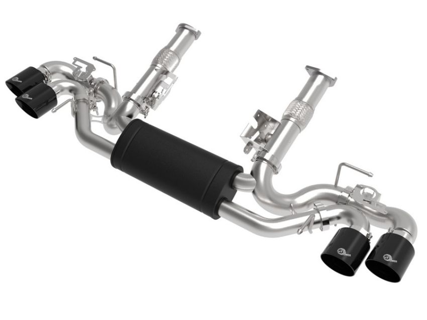 aFe Power 49-34124-B MACH Force-Xp Cat-Back Exhaust w/ NPP Exhaust Valve Black Tip