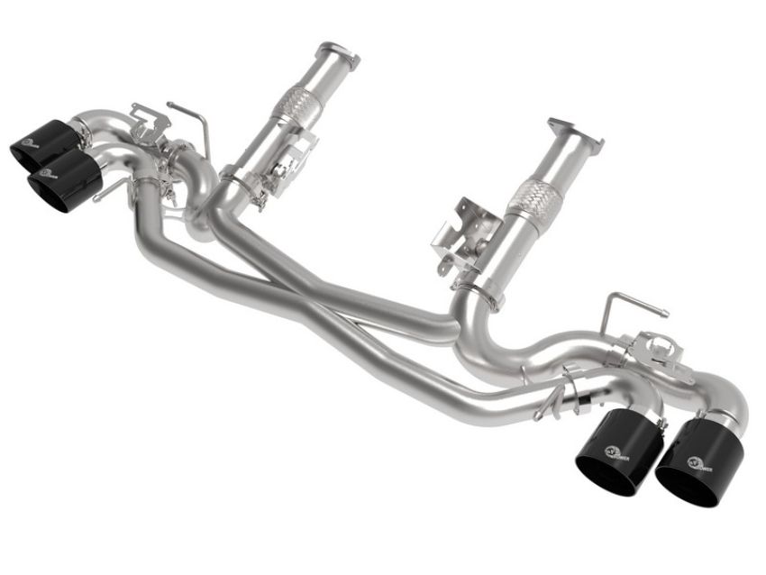 aFe Power 49-34124NM-B MACH Force-Xp Cat-Back Exhaust w/ NPP Exhaust Valve Black Tip No Muffler