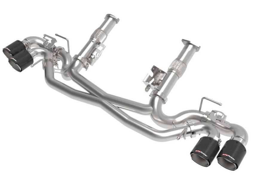 aFe Power 49-34124NM-C MACH Force-Xp Cat-Back Exhaust w/ NPP Exhaust Valve Carbon Tip No Muffler