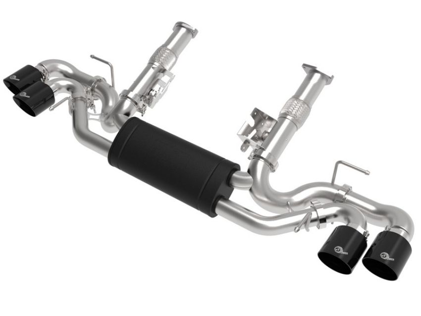 aFe Power 49-34127-B MACH Force-Xp Cat-Back Exhaust w/o NPP Exhaust Valve Black Tip