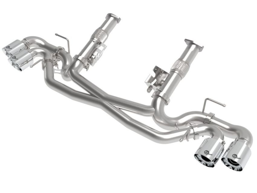 aFe Power 49-34127NM-P MACH Force-Xp Cat-Back Exhaust w/o NPP Exhaust Valve Polished Tip No Muffler