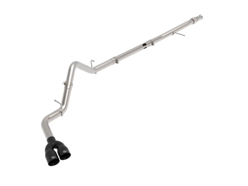 aFe Power 49-34129-B Rebel XD Series 3 IN 304 Stainless Steel DPF-Back Exhaust w/ Dual Black Tip