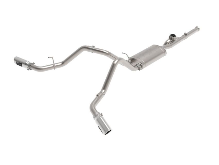 aFe Power 49-34131-P Gemini XV 3 IN 304 Stainless Steel Cat-Back Exhaust System w/ Cut-Out Polished