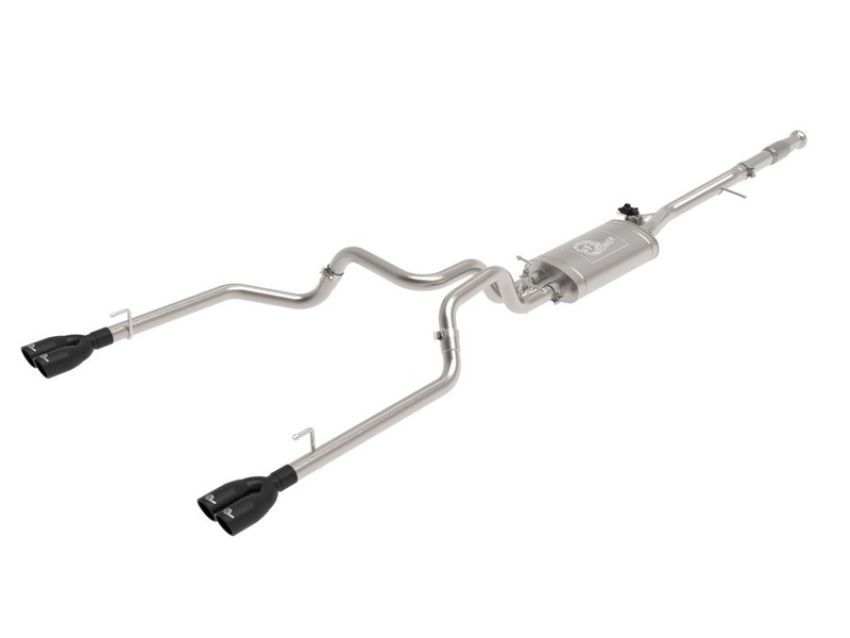 aFe Power 49-34139-B Gemini XV 3 IN 304 Stainless Steel Cat-Back Exhaust System w/ Cut-Out Black