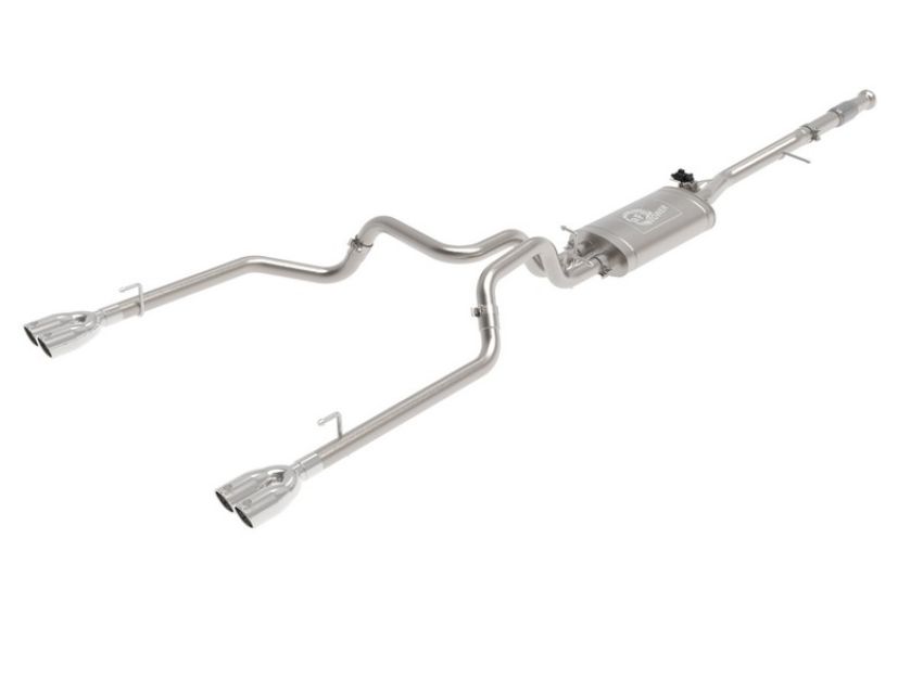 aFe Power 49-34139-P Gemini XV 3 IN 304 Stainless Steel Cat-Back Exhaust System w/ Cut-Out Polished