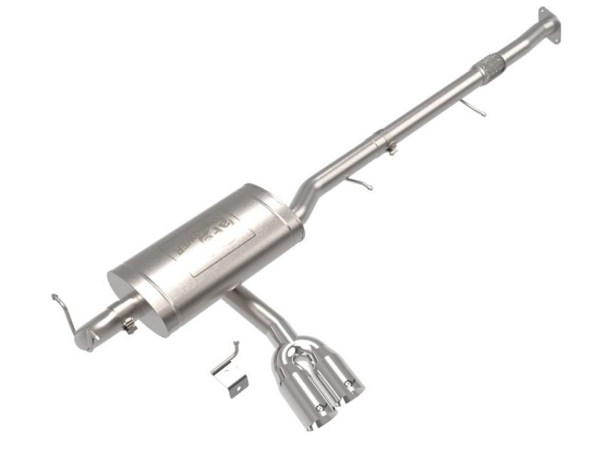 aFe Power 49-34142-P Rebel Series 3 IN 304 Stainless Steel Cat-Back Exhaust System w/Polished Tip