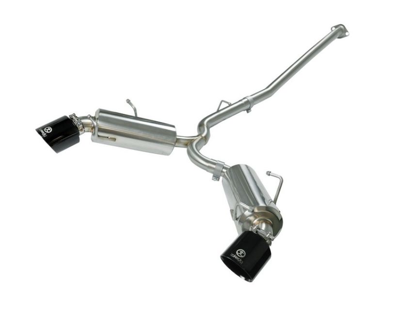 aFe Power 49-36023-B Takeda 2-1/2 IN 304 Stainless Steel Cat-Back Exhaust System w/Black Tip