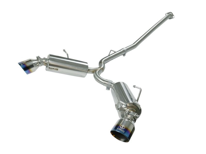 aFe Power 49-36023-L Takeda 2-1/2 IN 304 Stainless Steel Cat-Back Exhaust System w/Blue Flame Tip