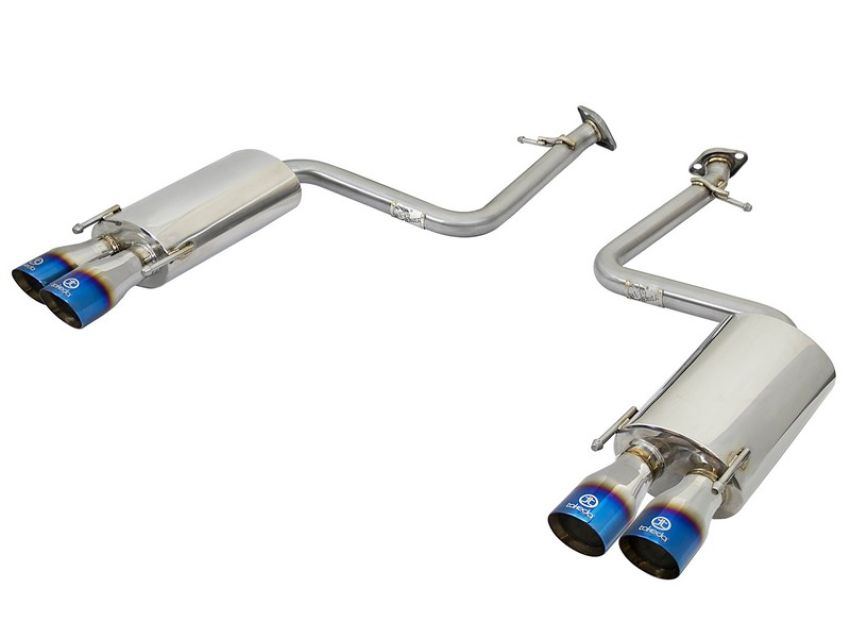 aFe Power 49-36037-L Takeda 2 IN 304 Stainless Steel Axle-Back Exhaust System w/ Blue Flame Tip