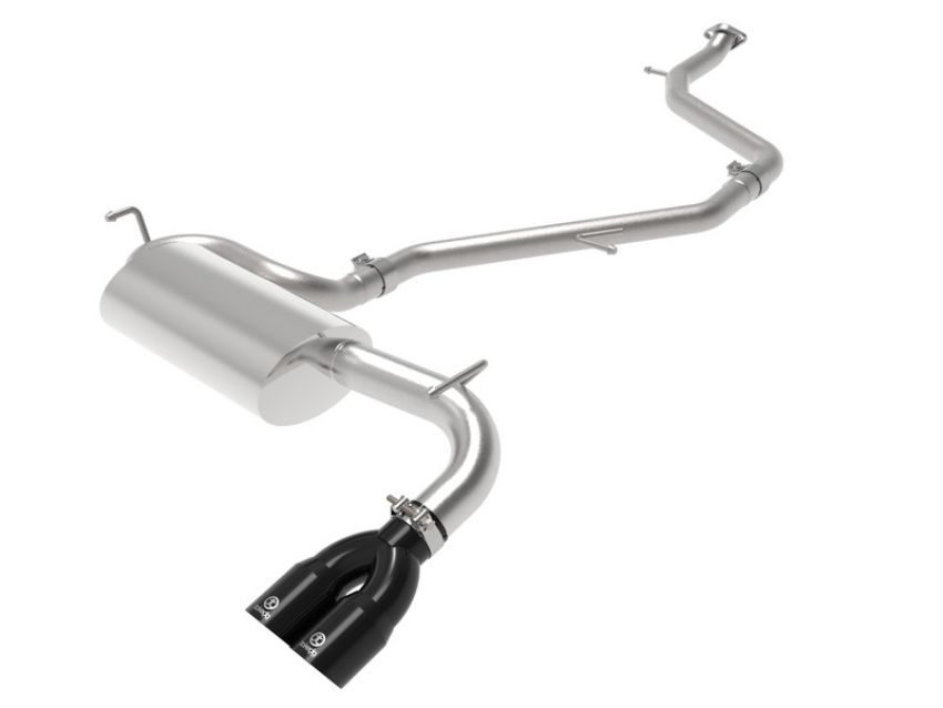 aFe Power 49-36044-B Takeda 2 IN to 2-1/2 IN 304 Stainless Steel Cat-Back Exhaust System w/ Black Tip