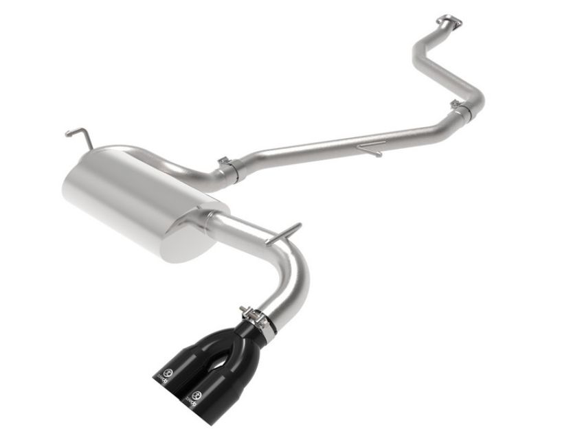 aFe Power 49-36047-B Takeda 2 IN to 2-1/2 IN 304 Stainless Steel Cat-Back Exhaust System w/ Black Tip
