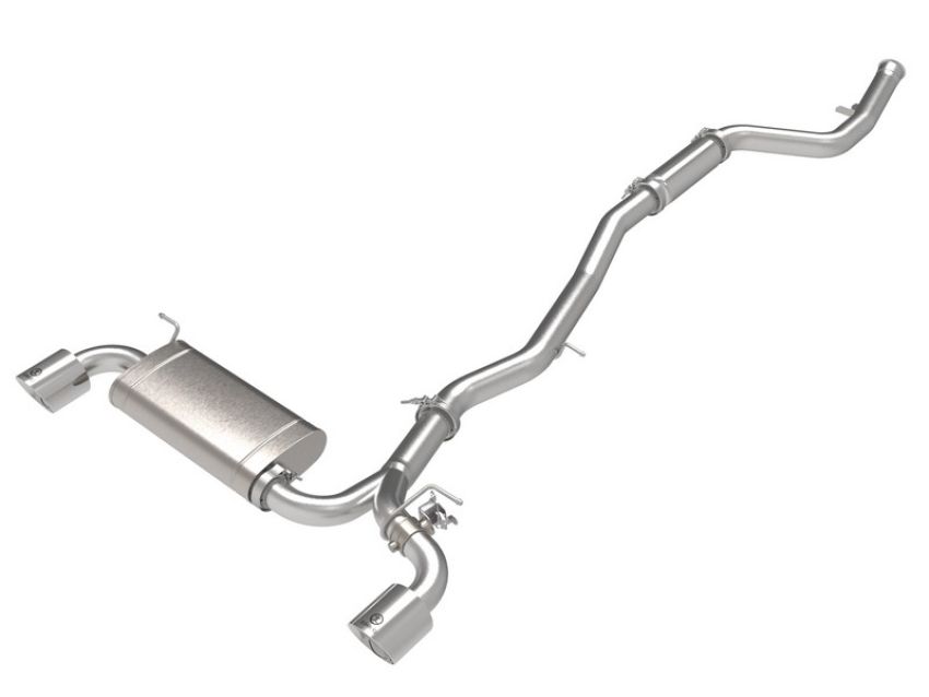 aFe Power 49-36050-P Takeda 3 IN to 2-1/2 IN 304 Stainless Steel Cat-Back Exhaust System w/Polish Tip