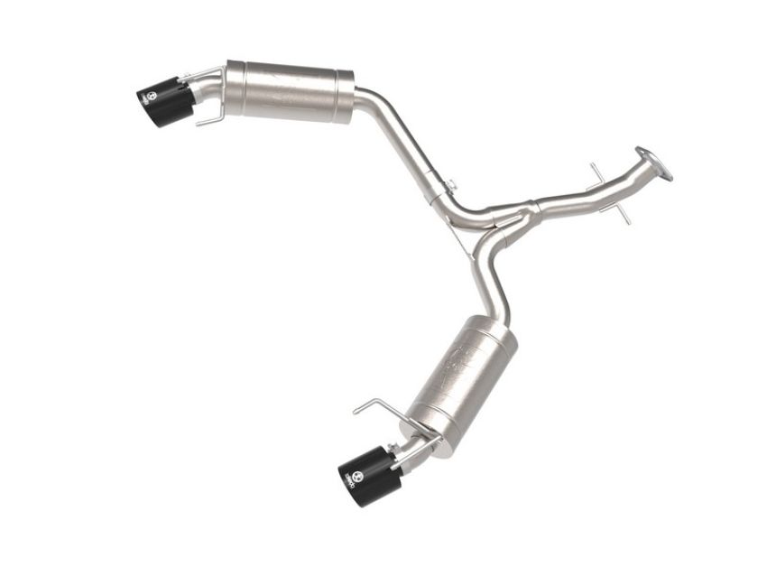 aFe Power 49-36055-B Takeda 2-1/2 IN 304 Stainless Steel Axle-Back Exhaust System w/ Black Tip
