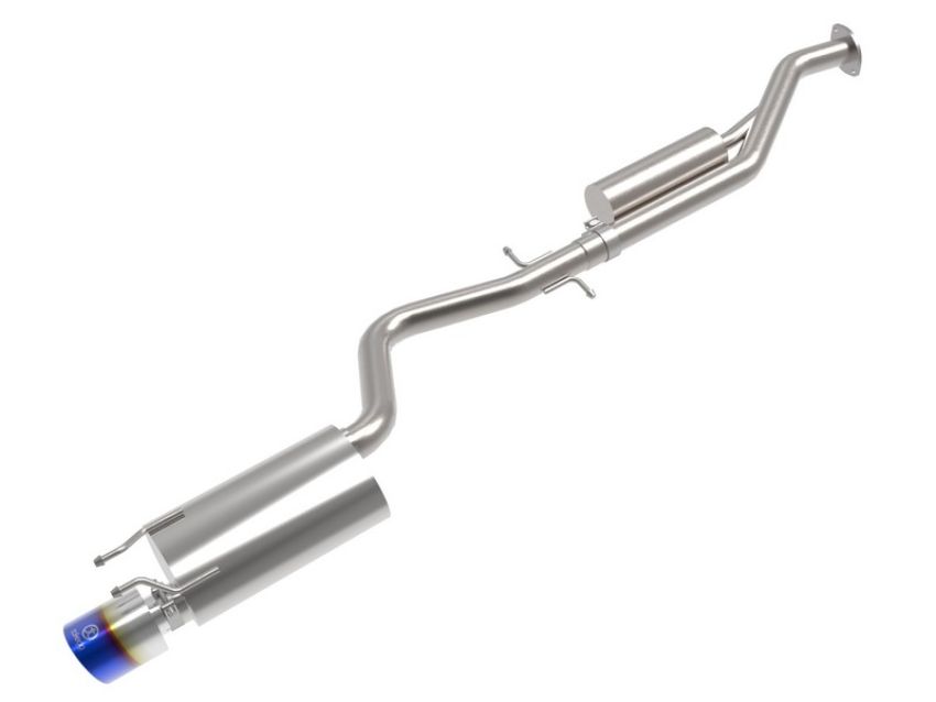 aFe Power 49-36058-L Takeda 2-1/2 IN 304 Stainless Steel Cat-Back Exhaust System w/ Blue Tip