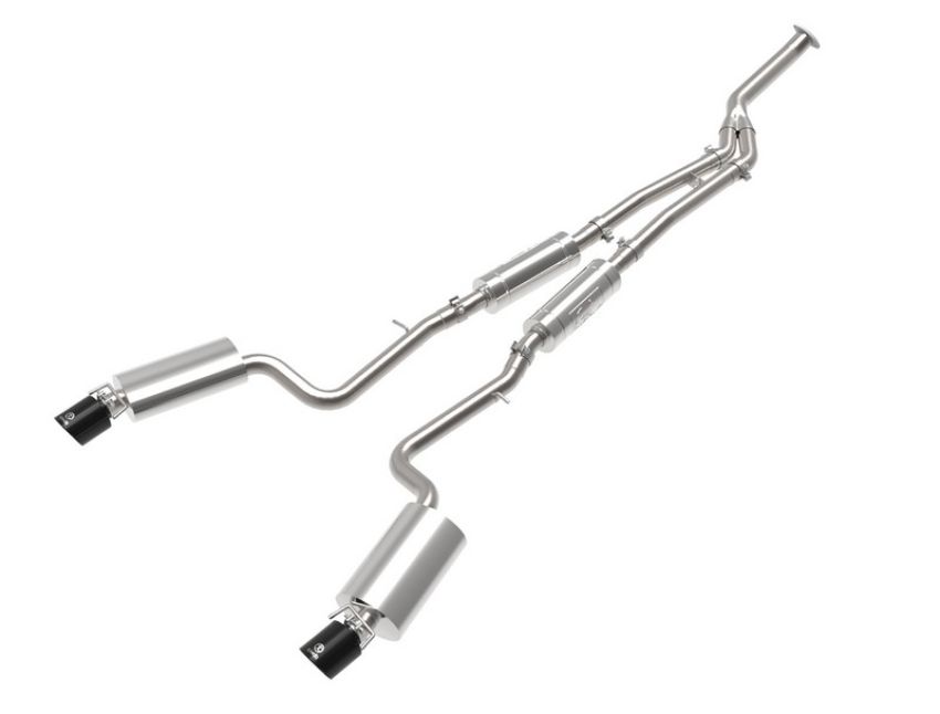 aFe Power 49-36059-B Takeda 3 IN to 2-1/2 IN 304 Stainless Steel Cat-Back Exhaust System w/ Black Tip