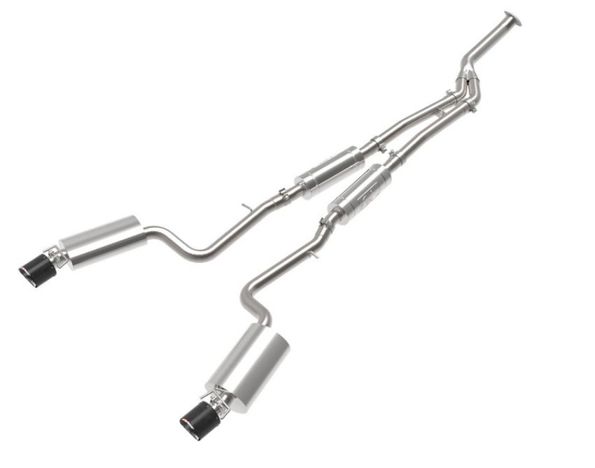 aFe Power 49-36059-C Takeda 3 IN to 2-1/2 IN 304 Stainless Steel Cat-Back Exhaust w/ Carbon Fiber Tip