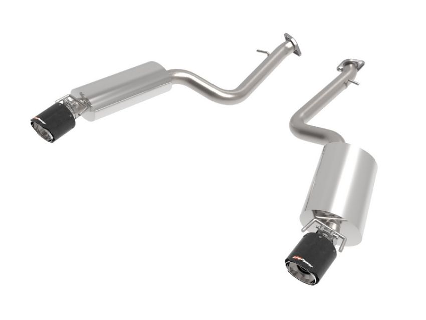 aFe Power 49-36060-C Takeda 2-1/2 IN 304 Stainless Steel Axle-Back Exhaust System w/ Carbon Fiber