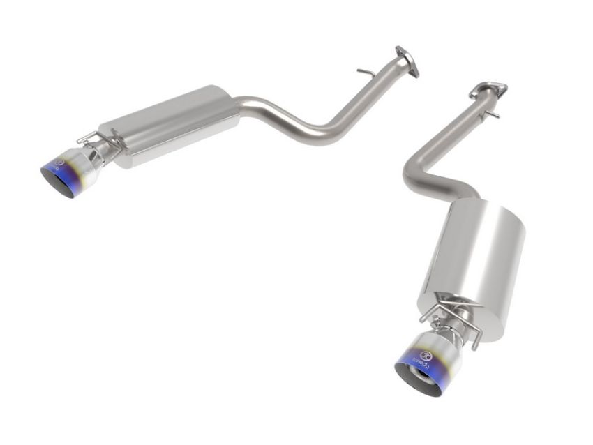 aFe Power 49-36060-L Takeda 2-1/2 IN 304 Stainless Steel Axle-Back Exhaust System w/ Blue Tip