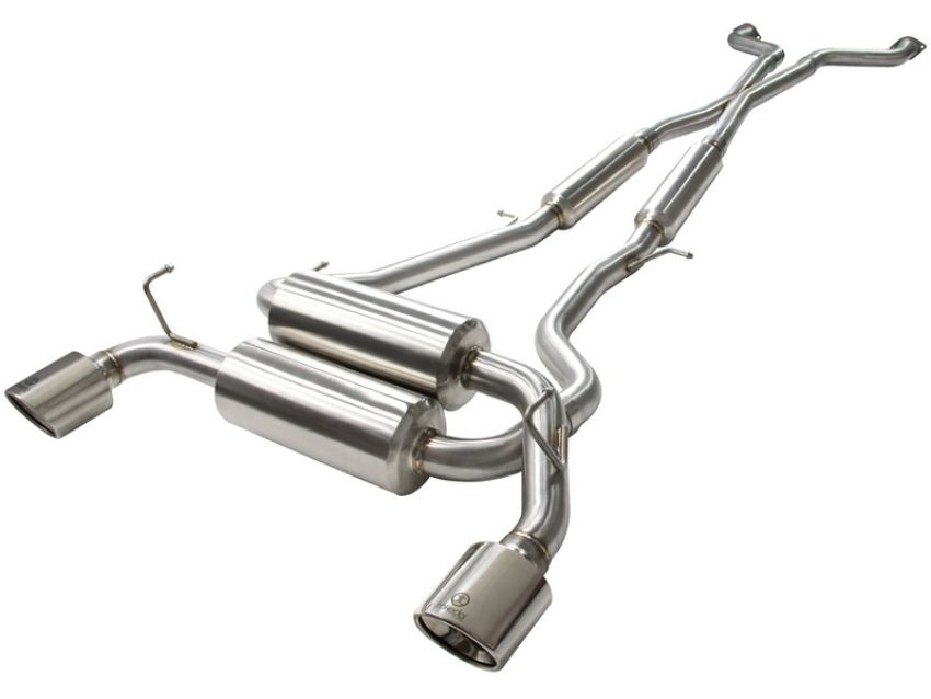 aFe Power 49-36103-P Takeda 2-1/2 IN 304 Stainless Steel Cat-Back Exhaust System w/ Polished Tips