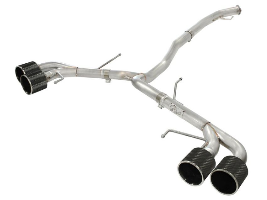 aFe Power 49-36108-C Takeda 3 IN to 2-1/2 IN 304 Stainless Steel Cat-Back Exhaust System w/Carbon Tip