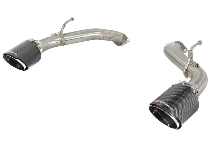 aFe Power 49-36130NM-C Takeda 2-1/2 IN 304 Stainless Steel Axle-Back Exhaust System w/ Carbon Fiber Tip