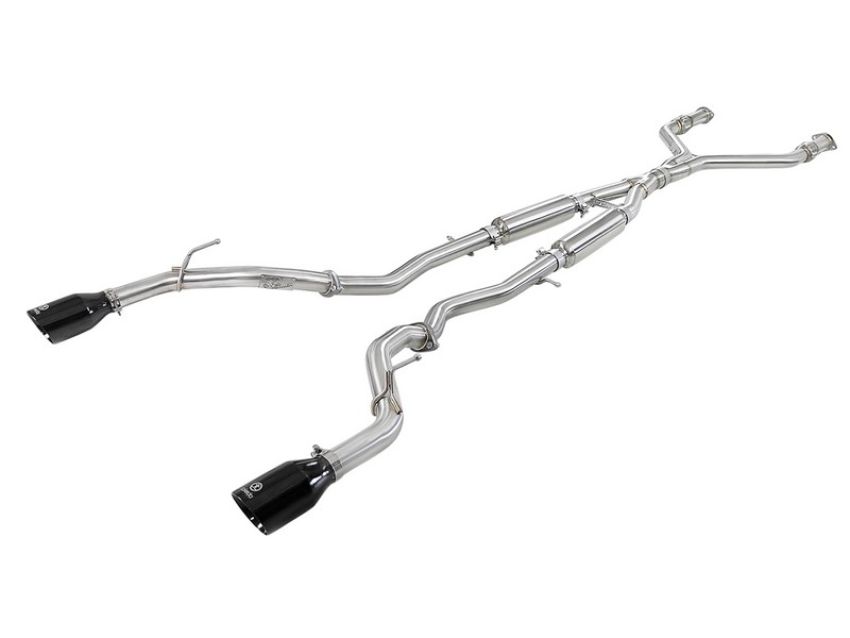 aFe Power 49-36132NM-B Takeda 2-1/2 IN 304 Stainless Steel Cat-Back Exhaust System w/ Black Tips