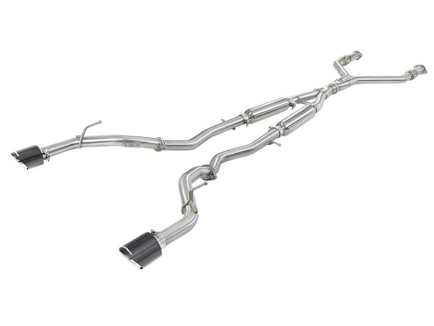 aFe Power 49-36132NM-C Takeda 2-1/2 IN 304 Stainless Steel Cat-Back Exhaust System w/ Carbon Fiber Tips